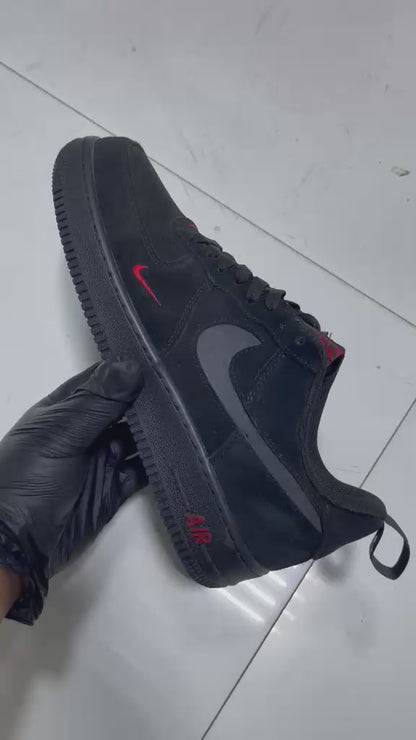 Nike Air Force 1 Low "Multi Swoosh Black/Crimson"